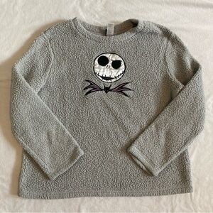 Disney Jack Skellington Sherpa Fleece Pullover Nightmare Before Christmas Size L